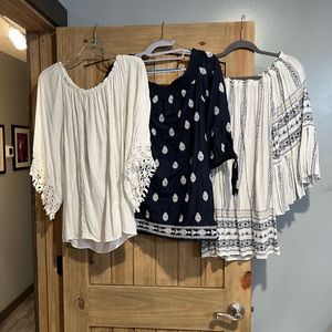 LOT/3 WOMENS BLOUSES SIZE LG